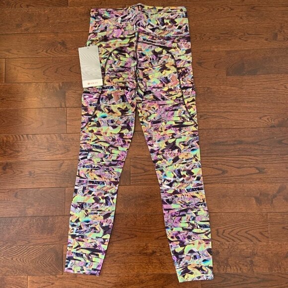 LULULEMON Size 6 Fast and Free Tight II 25" Seawheeze 2020 Super Sonic Alpine - Picture 8 of 11